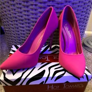 Pink, Hot Tomato heels size 8W